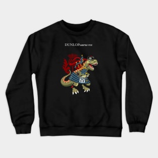 Clanosaurus Rex DUNLOPsaurus rex Plaid Dunlop Scotland Ireland Family Tartan Crewneck Sweatshirt